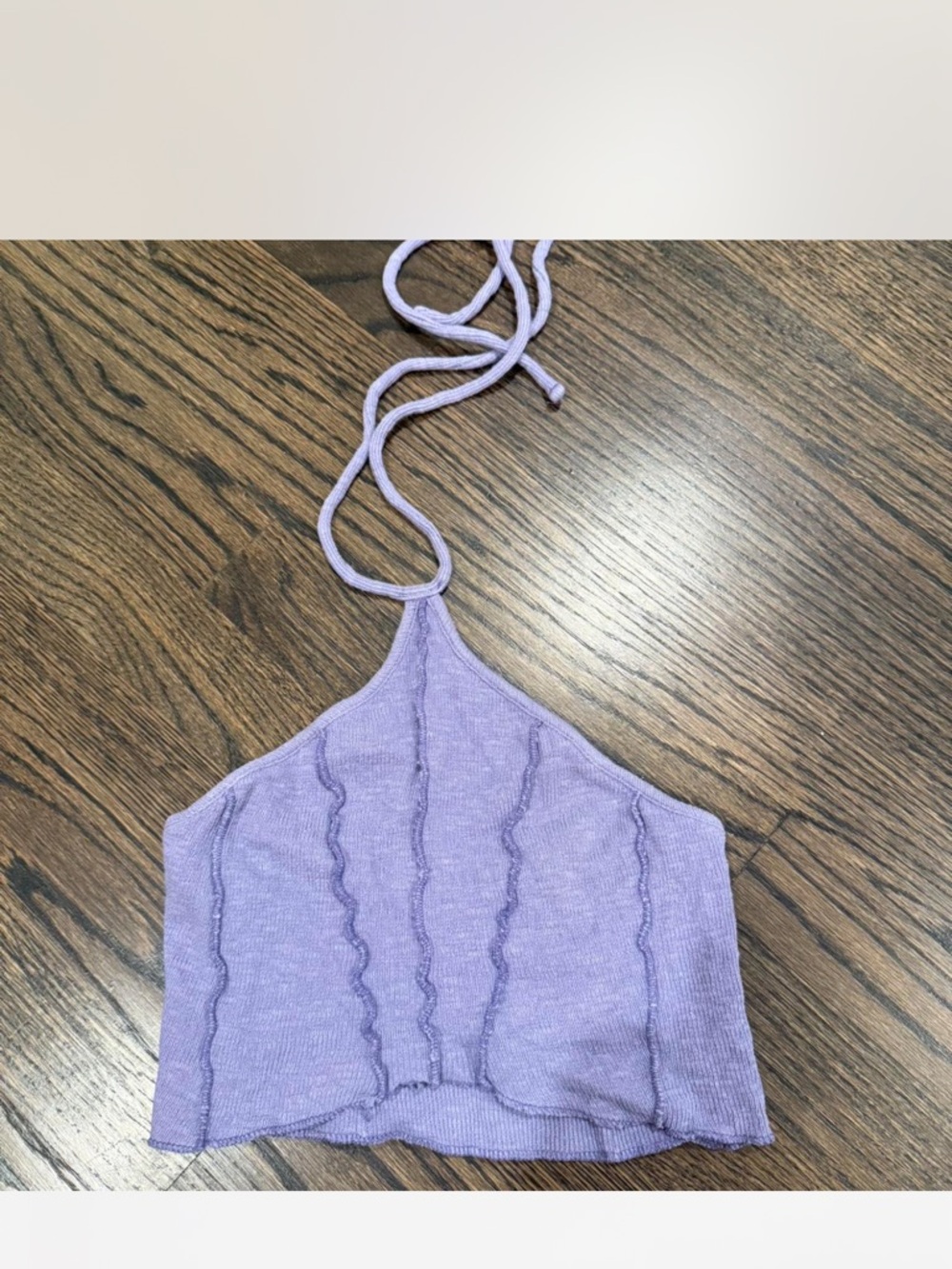 Urban Outfitters Lilac Knit Halter Crop Top